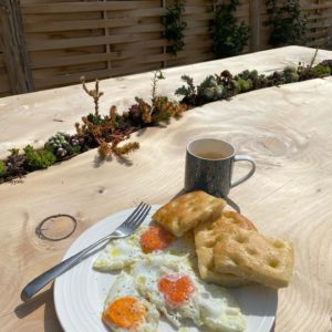 Lush...Nonna’s freshly baked focaccia. What an awesome start to the day.
